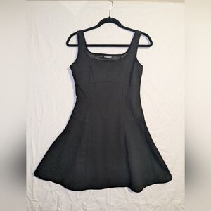 SHEIN Black Sleeveless Square Neck Cocktail Dress
